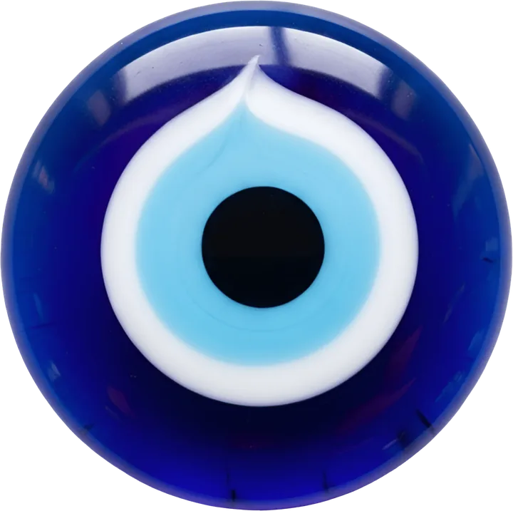 Blue evil eye bead